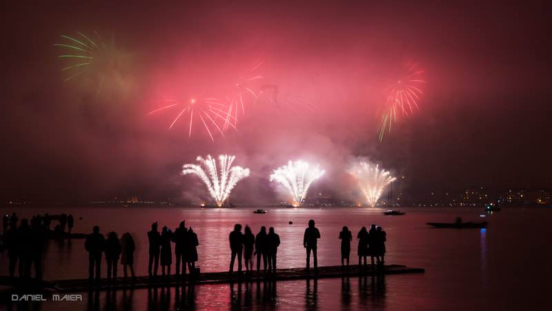 Sylvester Feuerwerk Zürichsee